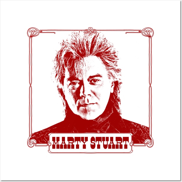 Marty Stuart / Vintage Look Country Fan Art Design Wall Art by DankFutura